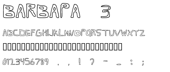 Barbapa 3 font
